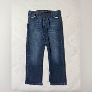 Lucky Brand Jeans Mens 37x28 Blue 221 Straight Stretch Dark Wash Mid Rise